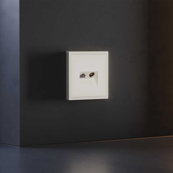 Накладка для розетки TV+RJ45 кат. 6, S70 (хлопок) Voltum VLS002713