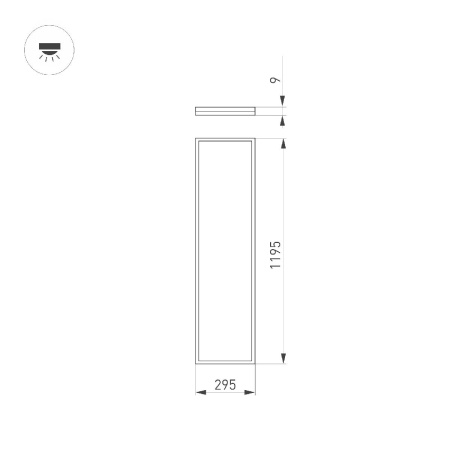 Светильник DL-INTENSO-S300x1200-40W Warm3000 (WH, 120 deg, CRI90, 230V) Arlight 043558