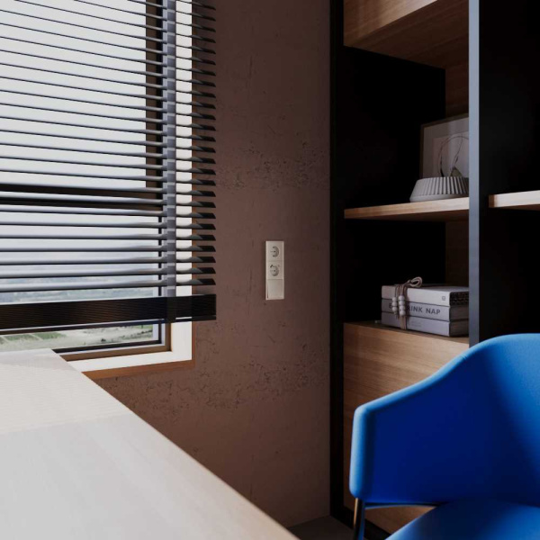 Накладка для розетки с заземлением и защитными шторками, S70 Metal (платина) Voltum VLSM000710