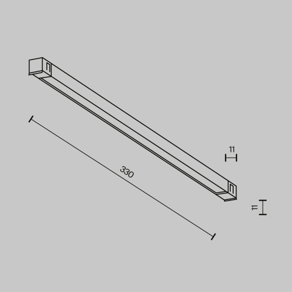 Трековый светильник Maytoni Technical EXILITY X Basis TR240-2-6W3K-B