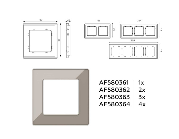 Рамка AMBRELLA VOLT AF580363
