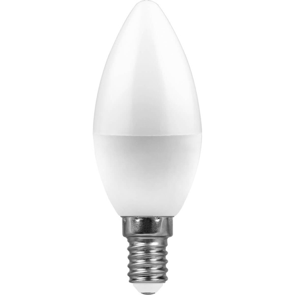 Лампа светодиодная Feron E14 7W 6400K прозрачная LB-433 25986