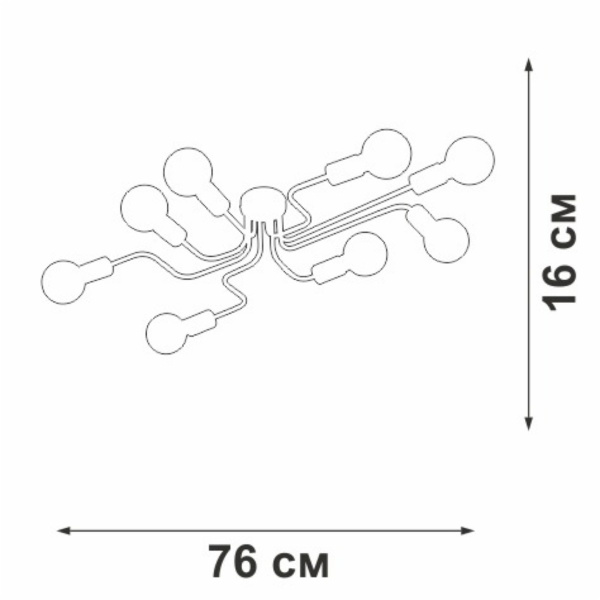 Потолочная люстра Vitaluce V4196-0/8PL