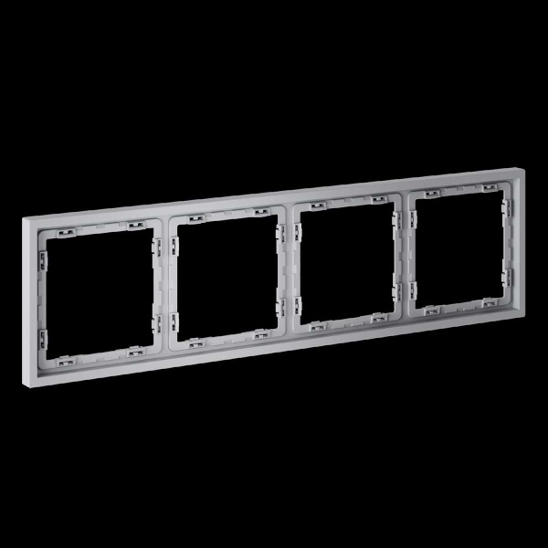 Рамка пластиковая S70 на 4 поста, (серый) Voltum VLS100416
