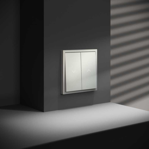 Выключатель встраиваемый S70 для жалюзи 10А, (сталь) Voltum VLS020705