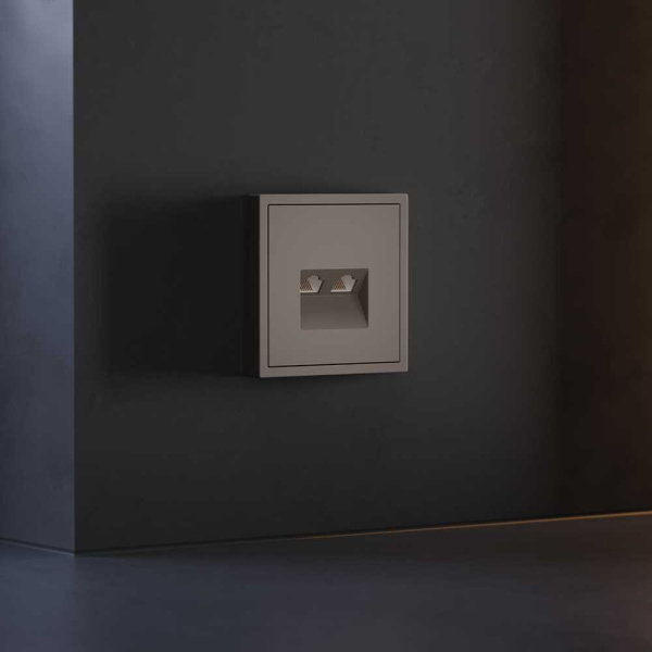 Накладка для розетки компьютерной двойной RJ45+RJ45 кат.6, S70 (капучино) Voltum VLS001414