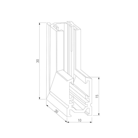 Коннектор L-образный внутренний Elektrostandard Mini Magnetic 85180/00 a065640