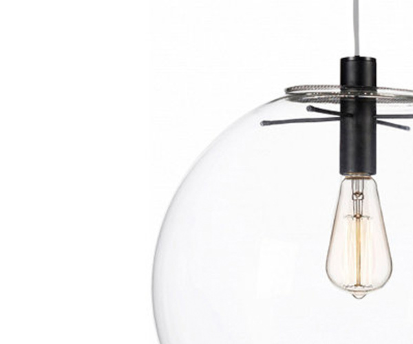 07563-30,21 Подвес МЕРКУРИЙ прозрачный (с черными креплениями и прозрачным проводом) d30 h700 E27 1*