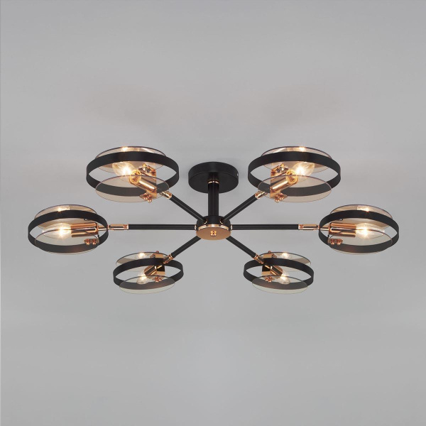 Потолочная люстра Eurosvet Gallo 70121/6 черный Smart