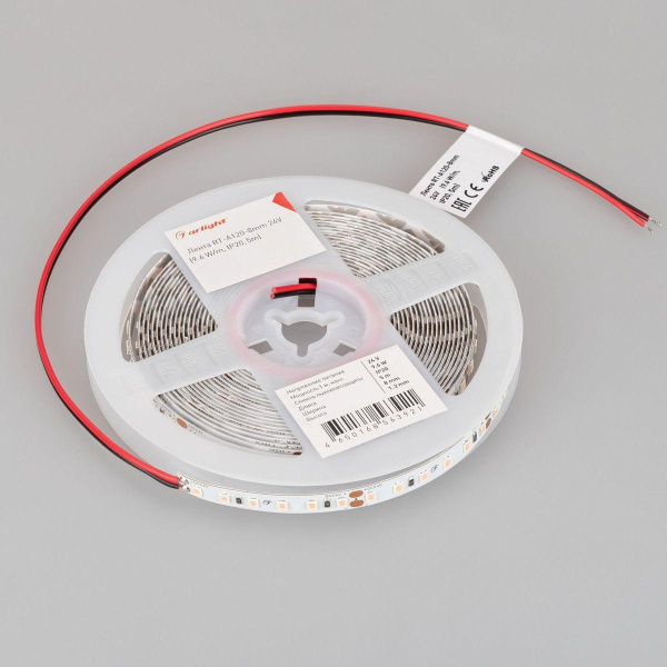 Светодиодная лента Arlight 6W/m 120Led/m 2835SMD персиковый 5M RT-A120-8mm 24V Peach Fuzz 047719