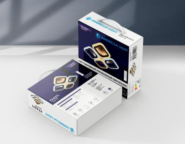 FA2955 Настенный светодиодный светильник FA2955 WH белый 4200K/3000K/6400K 20W 200*200*70