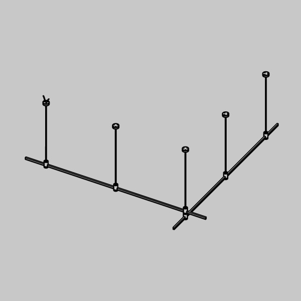 Основание на тросовых подвесах Hang для трековых светильников Maytoni Technical Flarity TFC-Flar-H06-B