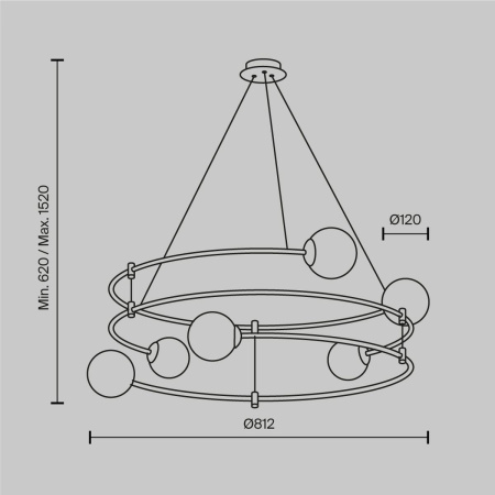 Подвесная люстра Maytoni Balance MOD317PL-06G
