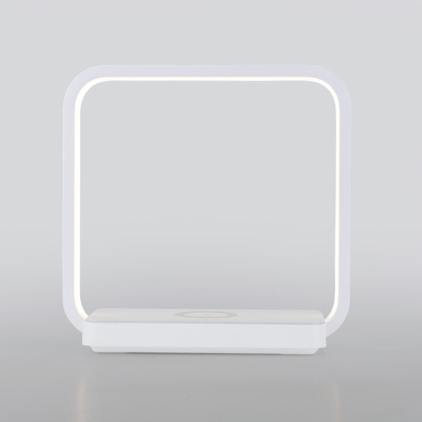 80502/1 белый Светодиодная настольная лампа с беспроводной зарядкой QI