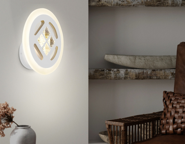 FA2955 Настенный светодиодный светильник FA2955 WH белый 4200K/3000K/6400K 20W 200*200*70