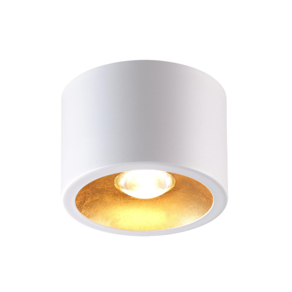 6668/1CL HIGHTECH ODL19 255 белый с золотым фольг-м Потолочной накладной светильник LED GU10 1*7W 22