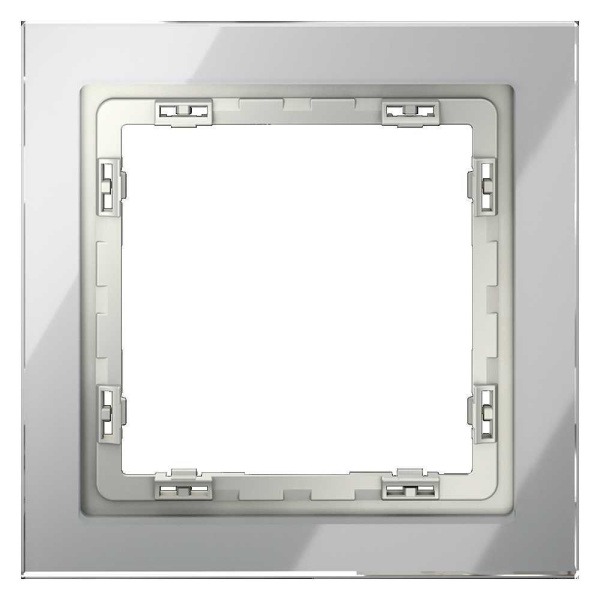 Рамка стеклянная Voltum S70 на 1 пост, (сталь, стекло) VLS110105