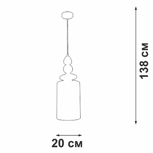 Подвесной светильник Vitaluce V2891-1/1S