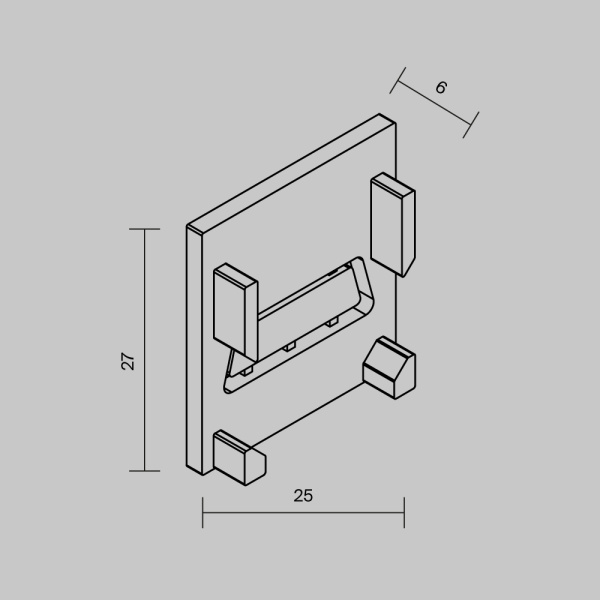 Комплектующие для уличной трековой системы Maytoni Outdoor O-TR002-EC