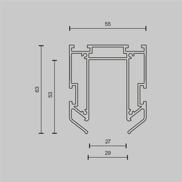 Профиль Maytoni Technical TRA034MP-212S(N)
