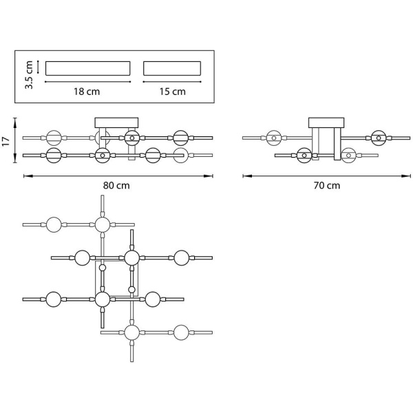 Потолочная светодиодная люстра Lightstar Bergamo 745147