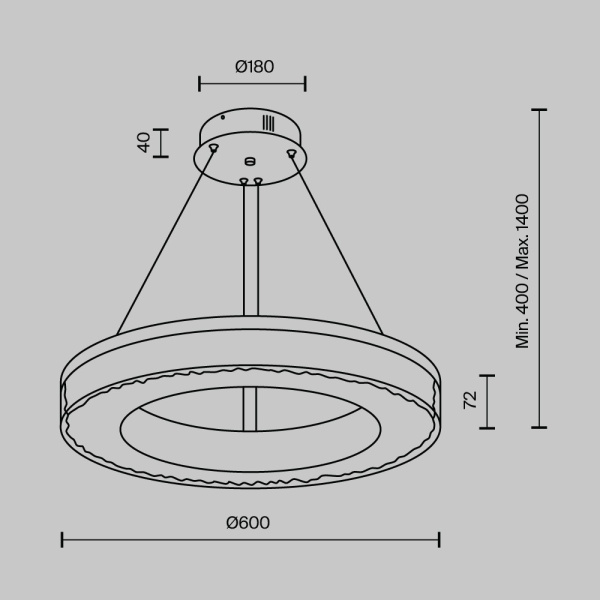 Подвесная светодиодная люстра Modelux Modestyle MS.9020.600 CR