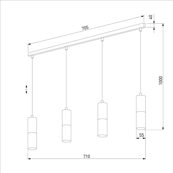 Подвесной светильник TK Lighting 4367 Elit Black