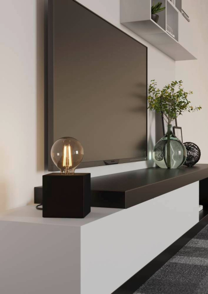 43549 Настольная лампа PRESTWICK 2, 1Х40W, E27, L100, B100, H100, сталь, темная бронза