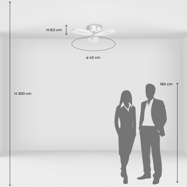 Потолочная светодиодная люстра De City Мадлен 424018003
