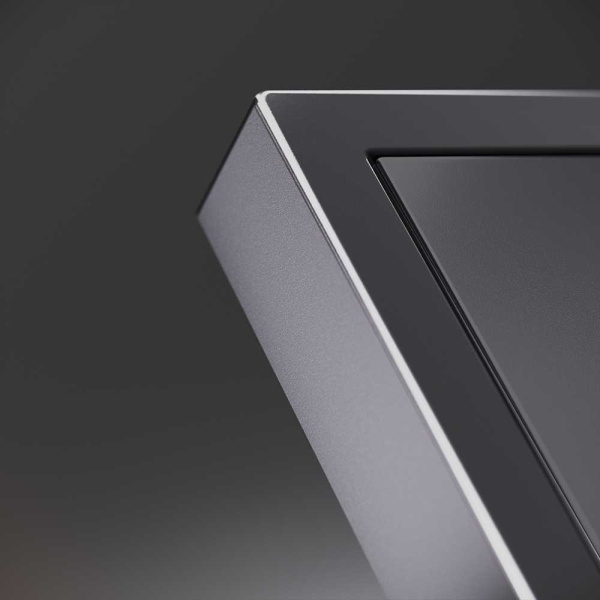 Накладка для розетки с заземлением и защитными шторками, с USB A+C, S70 Metal (антрацит) Voltum VLSM001012