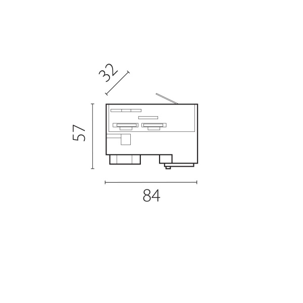 Адаптер для светильника к треку 5030xx-R/5040xx-(F)/(R) Quattro Lightstar 594006-402
