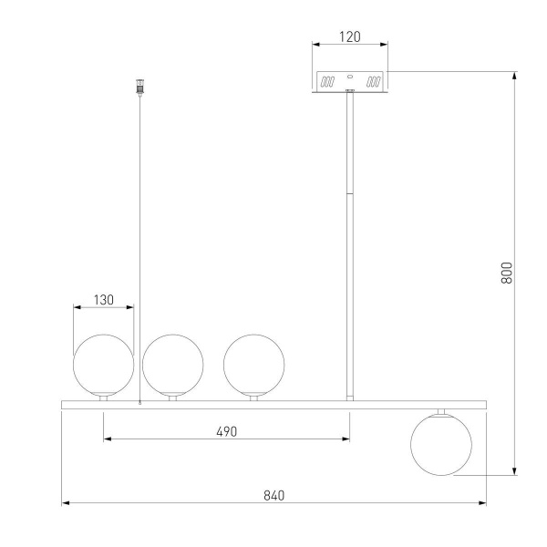 Подвесная люстра Eurosvet Fredo 70136/4 черный жемчуг