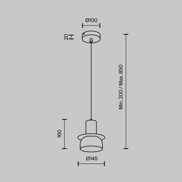 Подвесной светодиодный светильник Modelux Modestyle MS.1411.120 BS