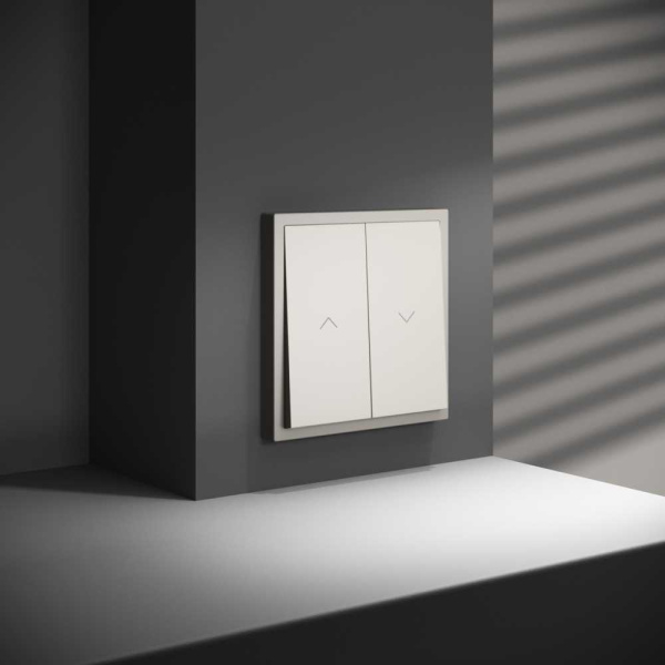 Выключатель встраиваемый Voltum S70 для жалюзи 10А кашемир VLS020703