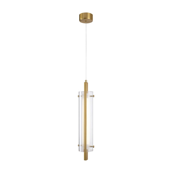 Подвесной светодиодный светильник Indigo Vitreo 11067/A/1P Brass V000173L
