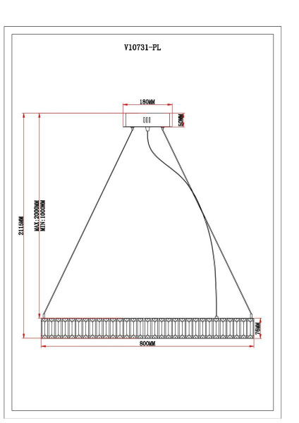 Подвесной светодионый светильник Moderli Asti V10731-PL