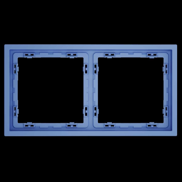 Рамка пластиковая S70 на 2 поста, (деним) Voltum VLS100215