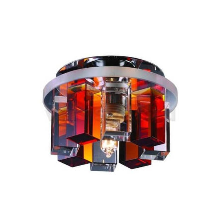 369353 NT09 218 хром/прозрачно-янтарный Встраиваемый светильник IP20 G9 40W 220V CARAMEL 3