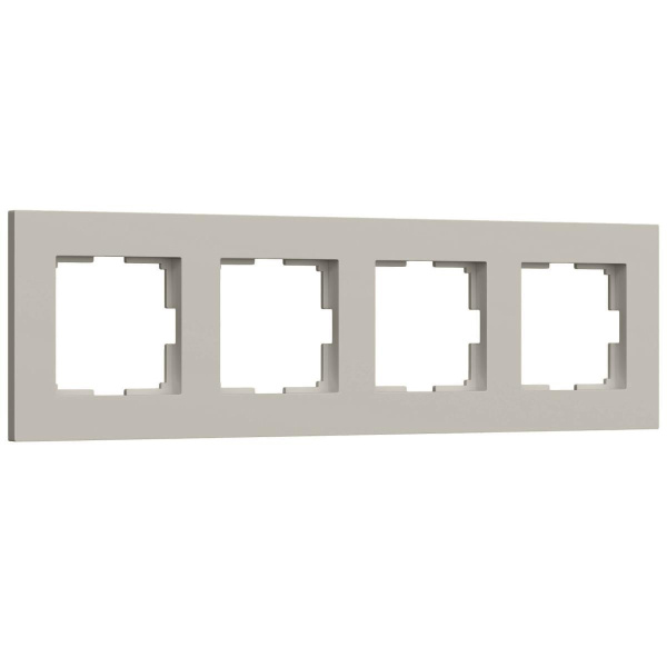 Рамка на 4 поста Werkel Slab дымчатый софт W0042917 a071628