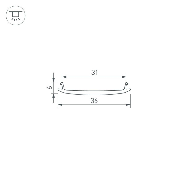 Рассеиватель Arlight Stretch-S-35-Ceil-Center-100M 045380