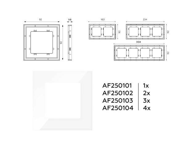Рамка AMBRELLA VOLT AF250103