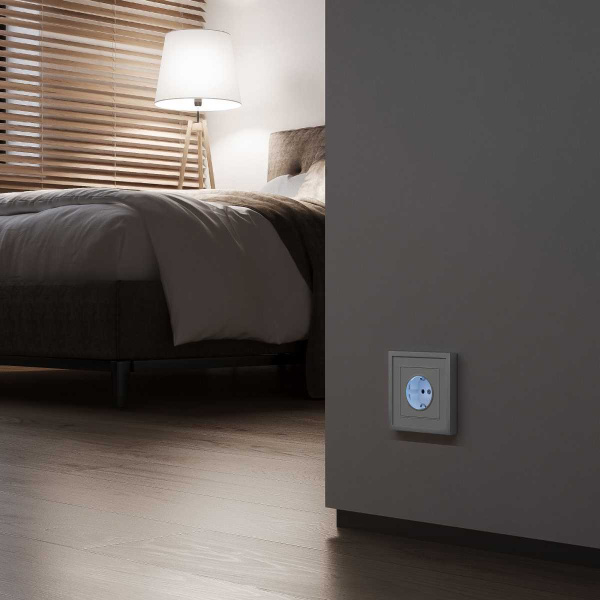 Розетка Werkel с подсветкой белый матовый W1171461 4690389191978