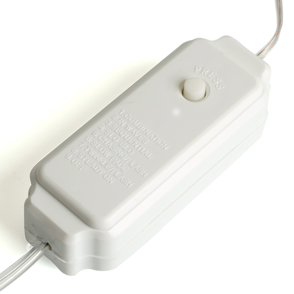 Светодиодная гирлянда Feron CL577 линейная Роса (на плоском проводе) 220V мультиколор c питанием от сети 48618