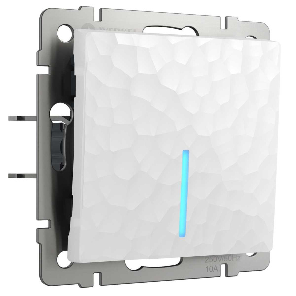 Выключатель Werkel Hammer одноклавишный с подсветкой белый W1210101 4690389161995