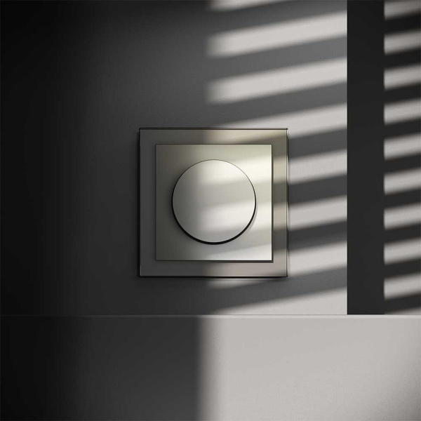 Светорегулятор встраиваемый Voltum S70 поворотно-нажимной 600 Вт, (шелк) VLS070304