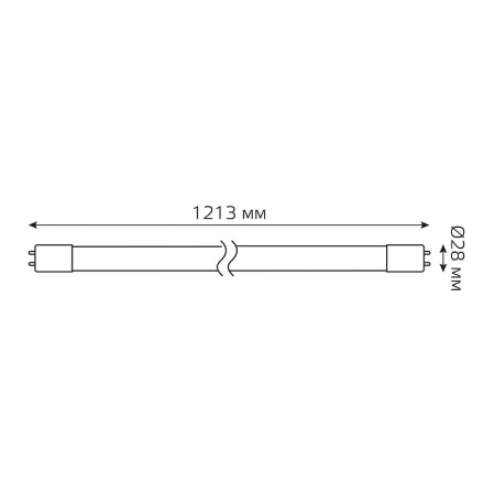 Лампа светодиодная Gauss G13 20W 6500K матовая 93039