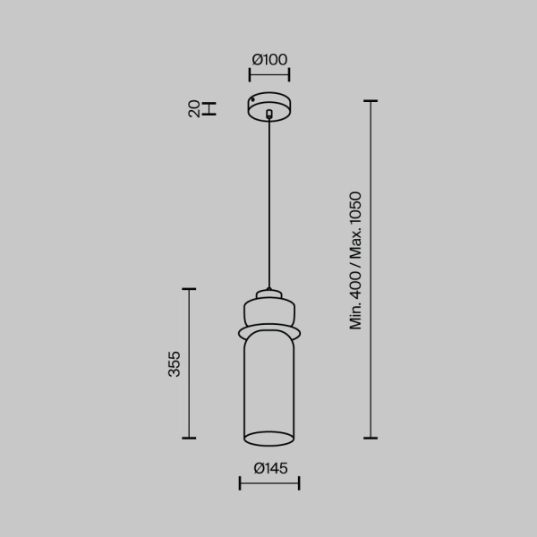 Подвесной светодиодный светильник Modelux Modestyle MS.1410.120 BS