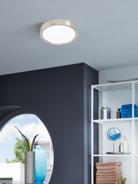 99229 Светодиод. накладной светильник FUEVA 5, 16,5W (LED), Ø210, H28, 2000lm, 4000K, сталь, никель