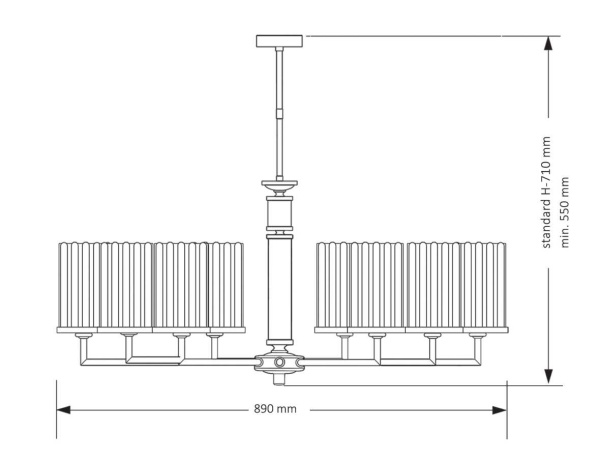 Подвесная люстра KUTEK MOOD Artu Ryfel ART-ZW-8(Z)R