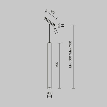Трековый светильник Maytoni Technical EXILITY X Focus Led TR245-7W4K-B
